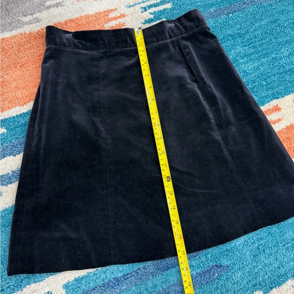 Vintage Black Velvet Mini Skirt - Picture 3 of 4